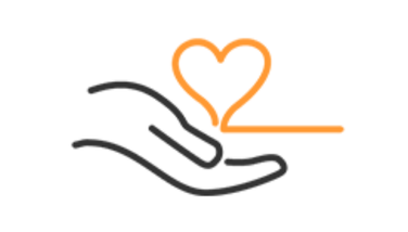 Graphic of a cartoon hand holding a heart