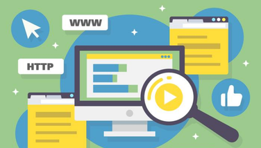 A graphic of a computer screen with pop out screen windows